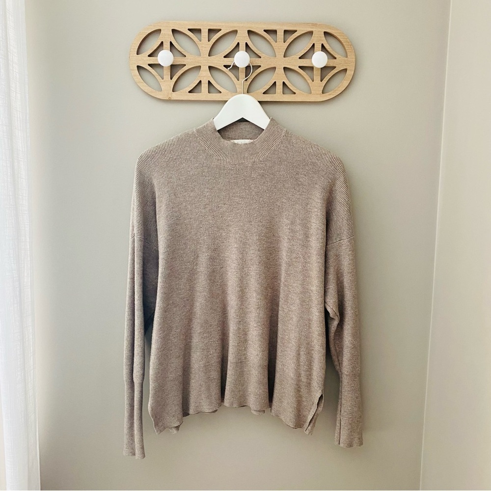 Altar'd State Pullover Knit Sweater Light Brown Sz XS/S